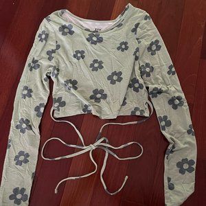 PacSun Women's Long-Sleeve Floral Top